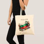 Waterverf Bulgaarse vlagpenselen Tote Bag (Voorkant (product))