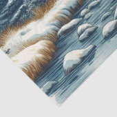 Waterverf Bull Elk van Stream Tissue Paper Tissuepapier (Detail)