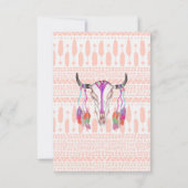 Waterverf Bull Skull Feathers en Arrow Aztec Kaart (Achterkant)