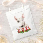 Waterverf Bull Terrier Noel Kerstmis Bedankzakje (Geknipt)
