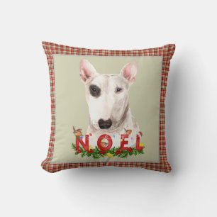 Waterverf Bull Terrier Noel Kerstmis Kussen