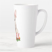 Waterverf Bull Terrier Noel Kerstmis Latte Mok (Rechts)