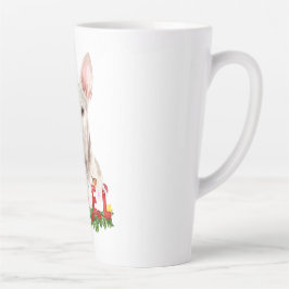 Waterverf Bull Terrier Noel Kerstmis Latte Mok