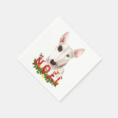 Waterverf Bull Terrier Noel Kerstmis Servet (Hoek)