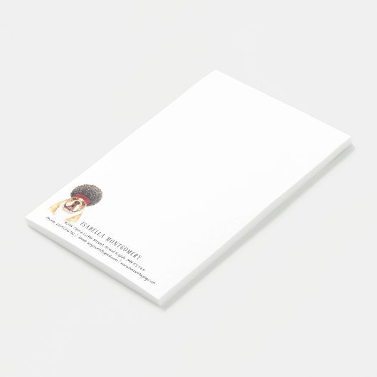 Waterverf Bulldog Aangepaste notities Post-it® Notes (Schuin)