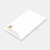 Waterverf Bulldog Aangepaste Post-it notities Post-it® Notes (Schuin)
