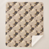 Waterverf Bulldog Dog Pet Sherpa Blanket Sherpa Deken (Voorkant)