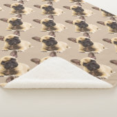 Waterverf Bulldog Dog Pet Sherpa Blanket Sherpa Deken (3/4)