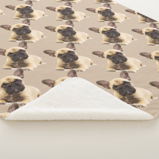Waterverf Bulldog Dog Pet Sherpa Blanket Sherpa Deken (3/4)