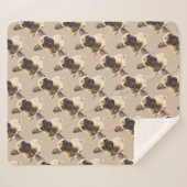 Waterverf Bulldog Dog Pet Sherpa Blanket Sherpa Deken (Voorkant (horizontaal))