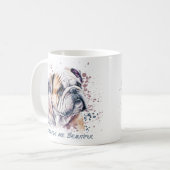 Waterverf Bulldog Koffiemok (Voorkant links)