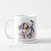 Waterverf Bulldog Koffiemok (Links)