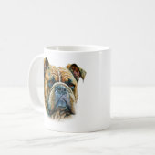 Waterverf Bulldog Koffiemok (Voorkant links)
