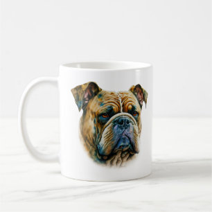 Waterverf Bulldog Koffiemok