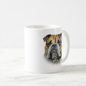 Waterverf Bulldog Koffiemok (Voorkant rechts)