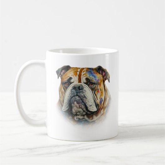 Waterverf Bulldog Koffiemok (Links)