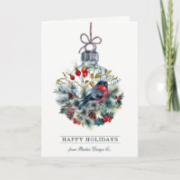 Waterverf Bullfinch Glass Ball Corporate Greeting