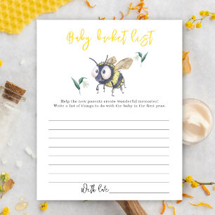 Waterverf Bumble Bee - Baby bucket list
