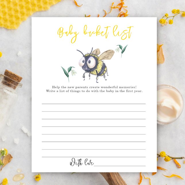 Waterverf Bumble Bee - Baby bucket list (Creator heeft geüpload)