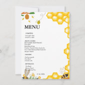 Waterverf Bumble Bee bloemenfeest Verjaardagsfeest Kaart (Voorkant)