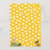 Waterverf Bumble Bee bloemenfeest Verjaardagsfeest Menu (Achterkant)