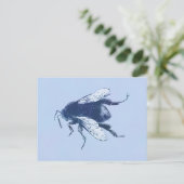 Waterverf Bumble Bee Briefkaart (Staand voorkant)