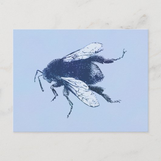 Waterverf Bumble Bee Briefkaart (Voorkant)