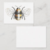 Waterverf Bumble Bee Flat Blank Kaart Notitiekaartje (Voorkant / Achterkant)