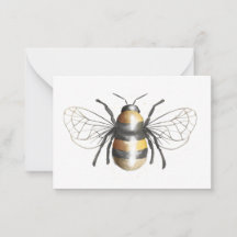 Waterverf Bumble Bee Flat Blank Kaart