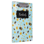 Waterverf Bumble Bee Personalized Pocket Folder Klembord (Rechts)