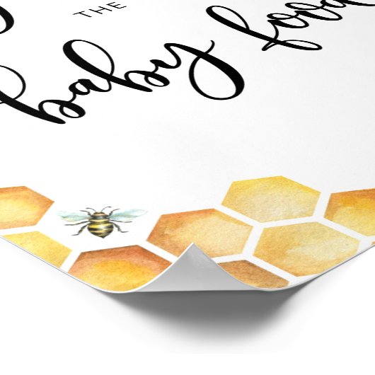 Waterverf Bumble beken raden het baby Poster (Hoek)