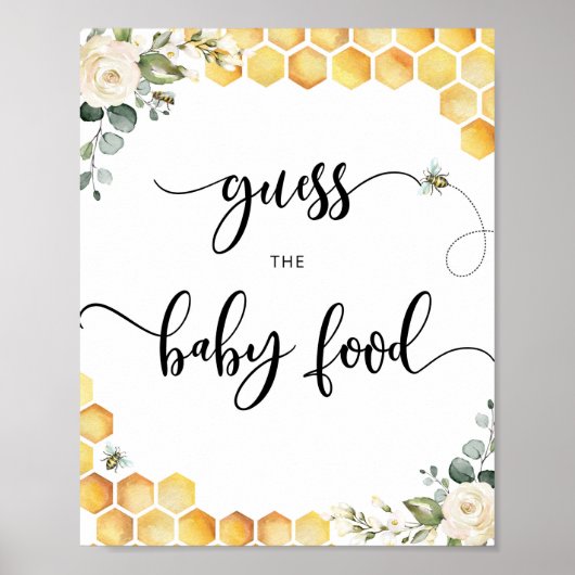 Waterverf Bumble beken raden het baby Poster (Voorkant)