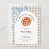 Waterverf Bun in het Oven Baby shower Kaart (Voorkant)