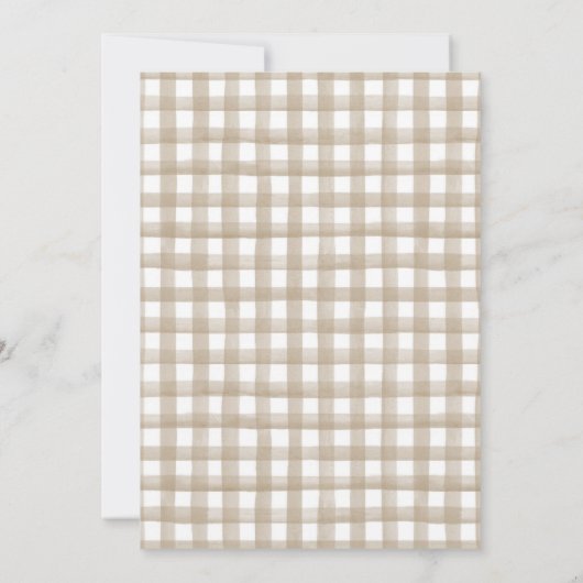 Waterverf Bun in het Oven Baby shower Kaart (Achterkant)