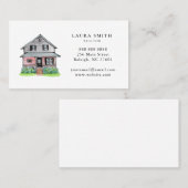 Waterverf Bunglow makelaar in onroerend goed Visitekaartje (Voorkant / Achterkant)