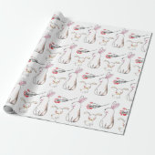 Waterverf Bunnies Cadeaupapier (Uitgerold)