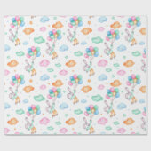 Waterverf Bunnies Cadeaupapier (Vlak)