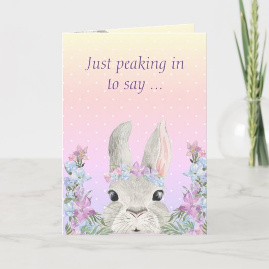 Waterverf bunnies in bloeiende tuinen - paasKaart Kaart (Voorkant)