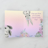 Waterverf bunnies in bloeiende tuinen - paasKaart Kaart (Binnen)