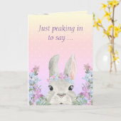 Waterverf bunnies in bloeiende tuinen - paasKaart Kaart (Gele Bloem)