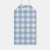Waterverf Bunnies, Schattige Happy Easter Gingham Cadeaulabel (Achterkant)