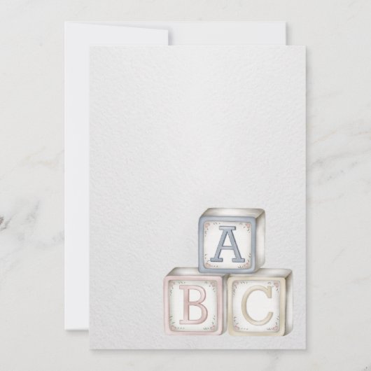 Waterverf Bunny Baby Gender Reveal Kaart (Achterkant)