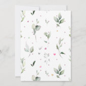 Waterverf Bunny Baby Girl Baptisme Kaart (Achterkant)