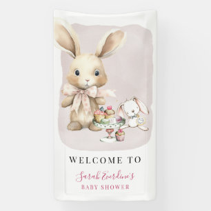 Waterverf Bunny Baby shower Banner