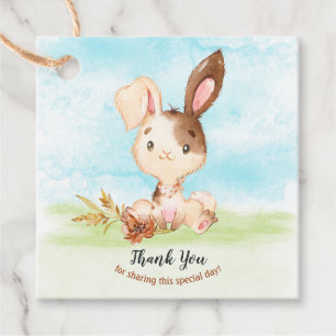 Waterverf Bunny Baby shower Boerderij Dank u Bedankjes Labels