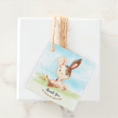 Waterverf Bunny Baby shower Boerderij Dank u Bedankjes Labels (In situ)