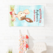 Waterverf Bunny Baby shower Boerderij Spandoek (Insitu)