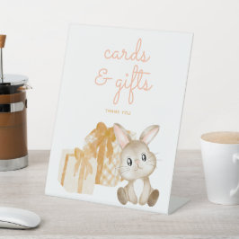 Waterverf Bunny Baby shower Cadeaus en Kaarten Reclamebord Met Voetstuk
