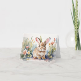 Waterverf Bunny Bedankkaart