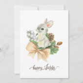 Waterverf bunny boho Happy easter Feestdagenkaart (Voorkant)